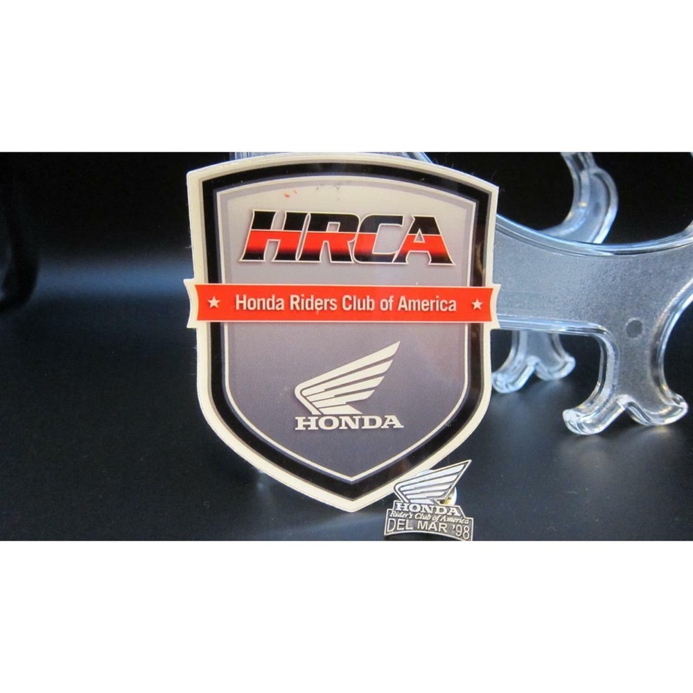 Honda Riders Club of America Pin & sticker Del Mar 1998 Vest Jacket lapel LOT 2